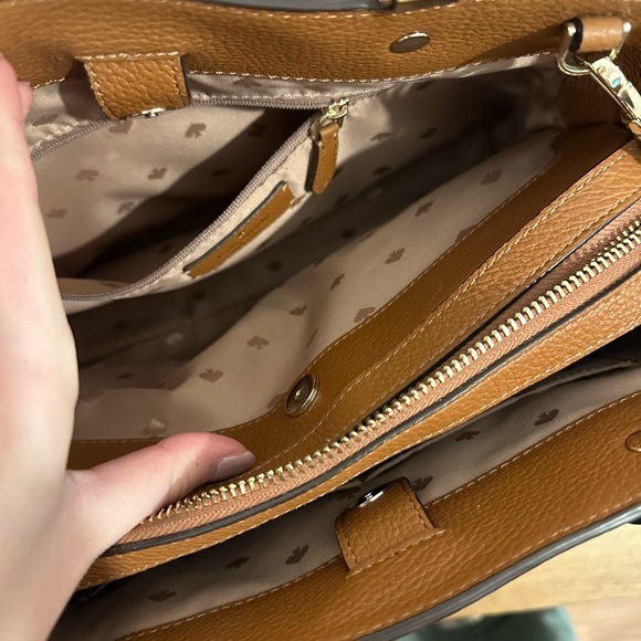 Kate Spade Leila medium brown 3 triple compartment satchel - Picture 7 of 10